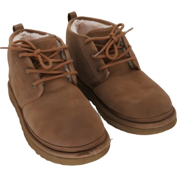 UGG Neumel Classic Chukka Boots Tan Ankle Lace Up Cozy Lined Men's US 12 - Picture 1 of 6